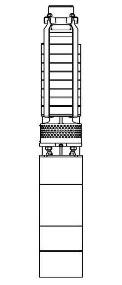  Вертикальное рабочее положение насоса ЭЦВ