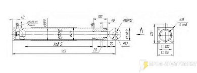 Гидроцилиндр подъема противовеса ГЦ-100.50х630.68 (302)