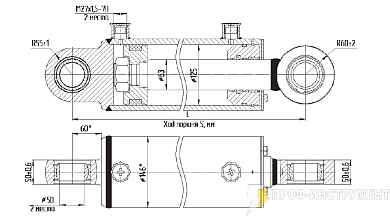Гидроцилиндр МС125/63х200-3(4).11(515)