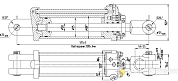 Гидроцилиндр С75/30х200-3.44К (Ц75х200-3К)