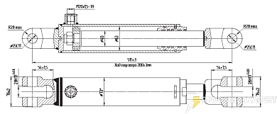 Гидроцилиндр плунжерный МСР 40х200-3(4).44