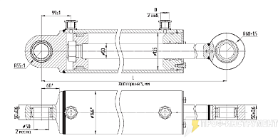 Гидроцилиндр МС125/50х400-3(4).11(797)