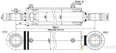 Гидроцилиндр МС125/80х720-4.11
