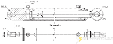 Гидроцилиндр МС80/50х400-3(4).22(700)