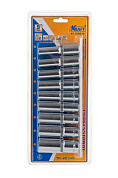 Набор торцевых головок Kraft 1/2"Dr. Высокие 9шт. 10-22 мм (700313)