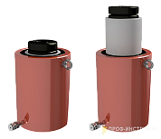 Домкрат гидравлический грузовой алюминиевый ДГА200П150