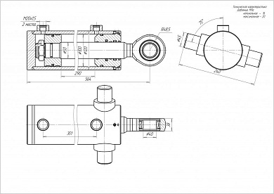 Гидроцилиндр ЦГ-100.50х300.08