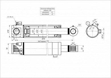 Гидроцилиндр ЦГ-100.60х775.22