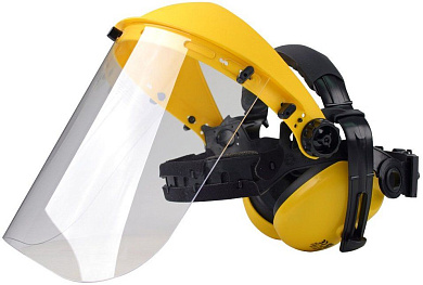 Щиток защитный OREGON прозрачный с наушниками