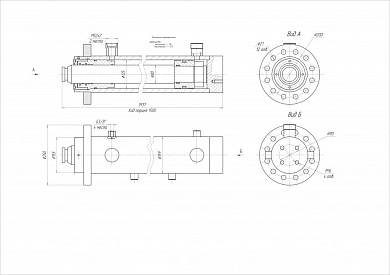 Гидроцилиндр ЦГ-125.80х1500.55